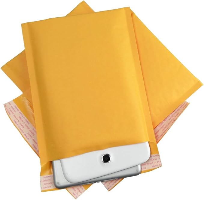 PackageZoom #000 4x8 Padded Envelopes Kraft Bubble Mailer Shipping Envelopes 500 Pack