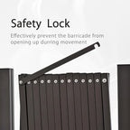 GYMTIME Industrial Metal Expandable Barricade, 11 Feet, Easily Assembled Portable Safety Barrier with Casters, Flexible Mobile Barrier Gate, Adjustable Traffic Fence