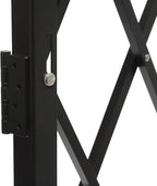 Single Folding Security Gate 4.27'H x5.91'W Iron Accordion Security Gate Flexible Expanding Security Gate 180° Rolling Barricade Scissor Door with Padlock for Entry Security, Garage, Warehouse
