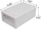 6 Quart Stacking Storage Drawer Unit Front Box, 3 Packs