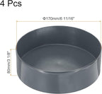 uxcell 4pcs Rubber End Caps 170mm(6 11/16 Inch) ID x 80mm(3 1/8 Inch) H Vinyl Round End Cap Cover Screw Thread Protectors Dark Grey