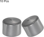 uxcell 10pcs Rubber End Caps 56mm ID Vinyl Round End Cap Cover Screw Thread Protectors Dark Grey