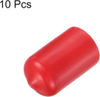 uxcell 10pcs Rubber End Caps 13.5mm ID Vinyl Round End Cap Cover Screw Thread Protector Red