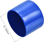 uxcell 4pcs Rubber End Caps 55mm(2 3/16") ID Vinyl Round Tube Bolt Cap Cover Screw Thread Protectors Blue, 40mm Height