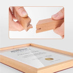 Wall Mount Acrylic Sign Holder Self Adhesive Magnetic Display Frame Clear Document Frame for Office, Store, School, Home, Wall Picture Frame (Beech A5 148×210mm/5.83×8.27inches)
