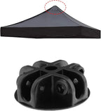 eMagTech 4-Way Roof Centre Bracket Canopy Connector Joint for Gazebo Tent Circular Apex Bracket Gazebo Tent Replacement Accessories Plastic Black