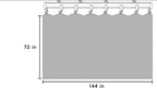Room Divider Blackout Curtains Flexible Sliding Tracks Sets Ceiling Mounted Rod Window Curtain Privacy Separation for Bedroom Living Rooms,1 Panel Grey Drape and Black Track Set-W144xH72 in
