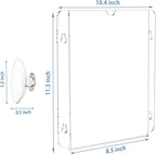 Acrylic Window Sign Holder with Suction Cup 8.5 X 11, Clear Acrylic Frames Glass Door Wall Mount Advertising Signage Sign Holder for Mall, Office, Home, Store, Restaurant (8.5x11"—6pc)