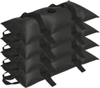Umbrella Base Water Weight Set of 4, Patio Fillable Water Bags for Weight, Heavy Duty Furniture Outdoor Weights to Hold Down Umbrella Stand Patio Garden Backyard Black (4-PCS)