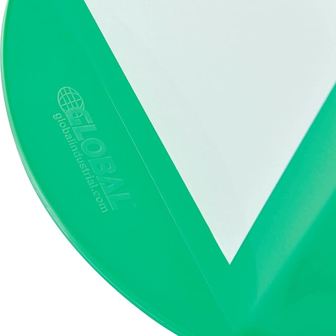 Global Industrial Inventory Control Cone W/Dry Erase Decals, 10" L x 10" W x 5" H, Green, Lot of 5