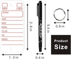 500 Pcs PVC Tags with Labels and Rings, Car Key for Organization, Identifiers, and Luggage Tags with 4 Pcs Markers, Plastic Keychain Tags for Car, Truck, and Dealer Use