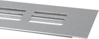 Vent Systems 11.81 x 1.57 (Outer Size) - Pack of 2 - Rectangular Door Vent - Silver Aluminum Vent Cover, Toe Kick Vent Cover - HVAC for Home, Cabinet Vent - Intake/Exhaust Door Return Air Vent