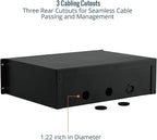Tecmojo 3U Rack Drawer,Rack Mount Drawer for 19in Network Equipment/Server/AV Rack or Cabinet Enclosure,Sliding and Lockable Server Rack Drawer - Load-Bearing 44lb (20kg),with Cable Management Holes