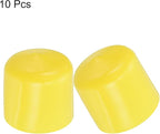 uxcell 10pcs Rubber End Caps 40mm(1 9/16") ID Vinyl Round End Cap Cover Screw Thread Protectors Yellow
