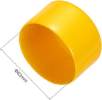 uxcell 10pcs Rubber End Caps 63mm(2.5 Inch) ID Vinyl Round End Cap Cover Screw Thread Protector Yellow