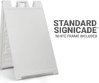 GotPrint A Frame Sign | Open for Business Signs 24" x 36" Inch | Comes with Pre-Designed Folding Sidewalk Sign with Stand Standard White Sandwich Board