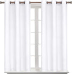 BGment Room Darkening Curtains 54 Inches Long - Grommet Thermal Insulated Drapes Window Treatment Curtains for Bedroom, 2 Panels, 38 x 54 Inch, Pure White