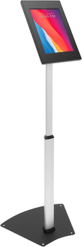 Mount-It! Anti-Theft Tablet Kiosk Floor Stand Compatible with iPad 10, 9, 8, Pro 11, 10.5, Air 10.5, Height Adjustable Locking Kiosk for iPad, Steel Kiosk for Business and Retail