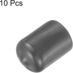uxcell 10pcs Rubber End Caps 14mm(9/16") ID Vinyl Round End Cap Cover Screw Thread Protector Dark Grey