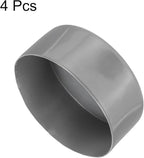 uxcell 4pcs Rubber End Caps 120mm ID Vinyl Round End Cap Cover Screw Thread Protectors Dark Grey, 50mm Height