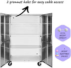 Heavy Duty Storage Solid Stainless Steel Cabinet with Lockable, Adjustable Shelf, Metal Garage Organizer (White, 48" W x 18" D x 72" H)