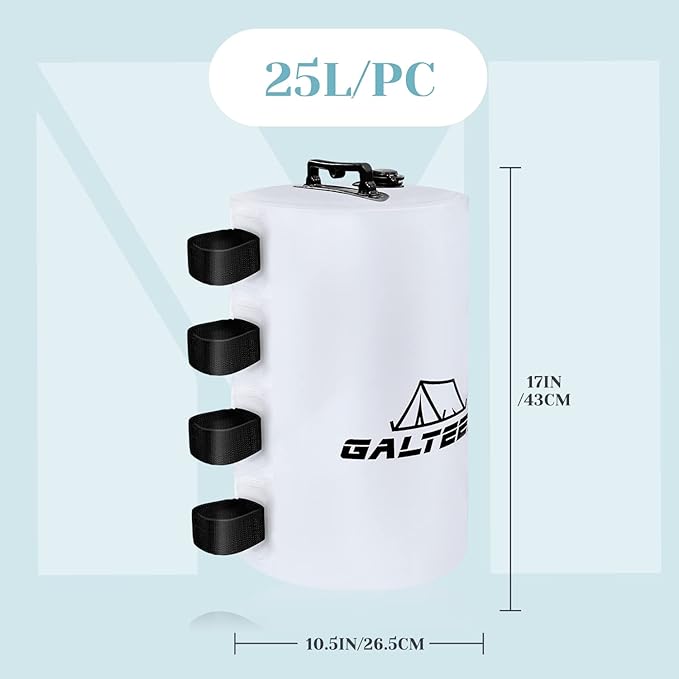 Canopy Water Weight Bag,220 LBS Water Tent Weights Set of 4 Leg Weights for Pop Up Canopy,Canopies,Tent,Gazebo,White
