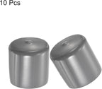 uxcell 10pcs Rubber End Caps 44mm ID Vinyl Round End Cap Cover Screw Thread Protectors Dark Grey