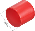 uxcell 10pcs Rubber End Caps 51mm ID Vinyl Round End Cap Cover Screw Thread Protector Red
