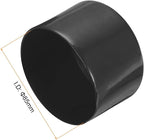 uxcell 4pcs Rubber End Caps 85mm ID Vinyl Round End Cap Cover Screw Thread Protectors Black, 50mm Height