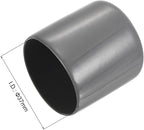 uxcell 10pcs Rubber End Caps 37mm(1 1/2") ID Vinyl Round End Cap Cover Screw Thread Protectors Dark Grey
