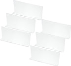PATIKIL 6 Pack Shelf Dividers for Closet Organization, 11x1.57x4.7 Acrylic Closets Separator Kitchen Cabinet Shelves Under Bed Blocker for Bedroom Kitchen Office, Clear