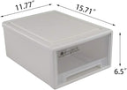 17.8 Quart Stacking Storage Drawer Unit Front Box, 1 Pack