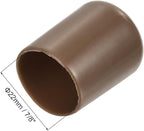 uxcell 5pcs Rubber End Caps 22mm(7/8") ID Vinyl PVC Round Tube Bolt Cap Cover Screw Thread Protectors Brown