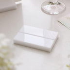 UNIQOOO 3" White Acrylic Stand | 10 Pack 3mm Slot Wedding Sign Holders, Perfect for Wedding, Table Number, Exhibition, Office, Restaurant, Business