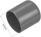 uxcell 10pcs Rubber End Caps 23mm ID Vinyl Round End Cap Cover Screw Thread Protectors Dark Grey