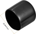 uxcell 5pcs Rubber End Caps 1 7/8"(47mm) ID Vinyl PVC Round Tube Bolt Cap Cover Screw Thread Protectors Black
