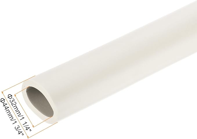 uxcell Foam Tubing for Handle Grip Support,32mm(1 1/4") ID 44mm(1 3/4") OD 0.3 Meter/1ft Length White