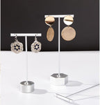 GISELA D 4Pcs Sliver Metal Earring T Bar Stand Retail Display Holders for Show, Jewelry Online Stores Photography Display Props (Sliver 4pcs)