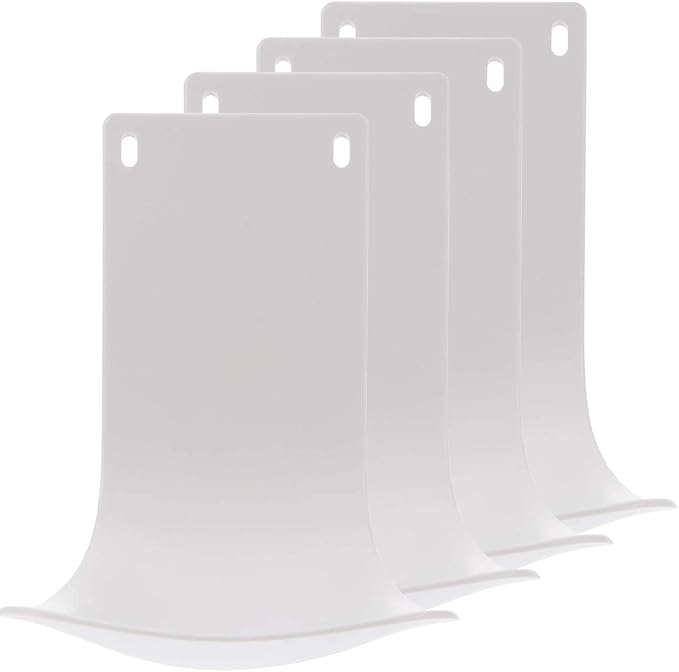 4PCS Drip Tray for Wall Mounted Dispenser, Prevent Dripping and Spraying, Dispenser Stand, Detergent Cup Holder (White)