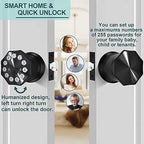 Black Door Knobs with Digital Keypad Lock, Electronic Door Lock with Handle for Home, Bedroom, Apartment, Garage, Office