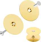 Door Hole Cover Plate, Door Knob Cover Door Knob Plate 2-5/8" Diameter Gold Door Knob Covers Door Hole Filler Plate for Home Security