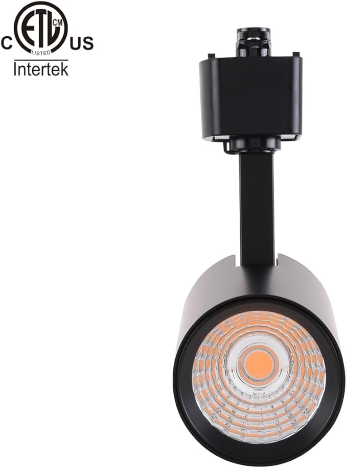 mirrea 16.5W Dimmable LED Track Lighting Heads Compatible with Single Circuit H Type Rail Ceiling Spotlight 90 CRI 24° Black Finish Pack of 6 (3000K Warm White)