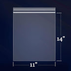 iMailer - 500 Count - 11" x 14" Large Zip Bags - 2 Mil Reclosable Zip Plastic Poly Bags with Lock Seal Zipper for Prints, Photos, Documents, Clothing, T-Shirt
