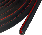 Edge Trim, 1/8" (3mm) Rubber Edge Trim, Flexible Self Adhesive U Channel Edge Protector for Glass, Mirror, Plywood, Steel Panel Sharp Edges, U Shaped Peel and Stick Trim, Black Color, 20Ft
