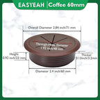 2 Pcs Desk Grommet 2-3/8" / 60 mm, Desk Hole Cover for Cables Coffee, Cable Grommet ABS Plastic, Desk Hole Grommet for Home & Office Pc, Detachable Cable Cord Organizer