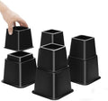 Bed Riser/Furniture Lift Bed/Bed risers/Furniture Lifter/Table risers/Frame Risers Create Under Bed Storage Heavy Duty for Furniture Height Adjustment (Black 4 Pack, 8 Inch)