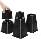 Bed Riser/Furniture Lift Bed/Bed risers/Furniture Lifter/Table risers/Frame Risers Create Under Bed Storage Heavy Duty for Furniture Height Adjustment (Black 4 Pack, 8 Inch)