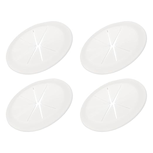 PATIKIL Desk Grommet 2-3/8", 4 Pcs Round Cable Grommet Cord Hole Cover with Adhesive Tape Flexible Table Wire Organizer for Office Home Table Countertop, Light Gray
