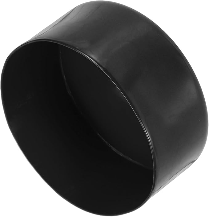 uxcell 4pcs Rubber End Caps 110mm(4 5/16 Inch) ID x 80mm(3 1/8 Inch) H Vinyl Round End Cap Cover Screw Thread Protectors Black