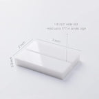 UNIQOOO 3" White Acrylic Stand | 10 Pack 3mm Slot Wedding Sign Holders, Perfect for Wedding, Table Number, Exhibition, Office, Restaurant, Business